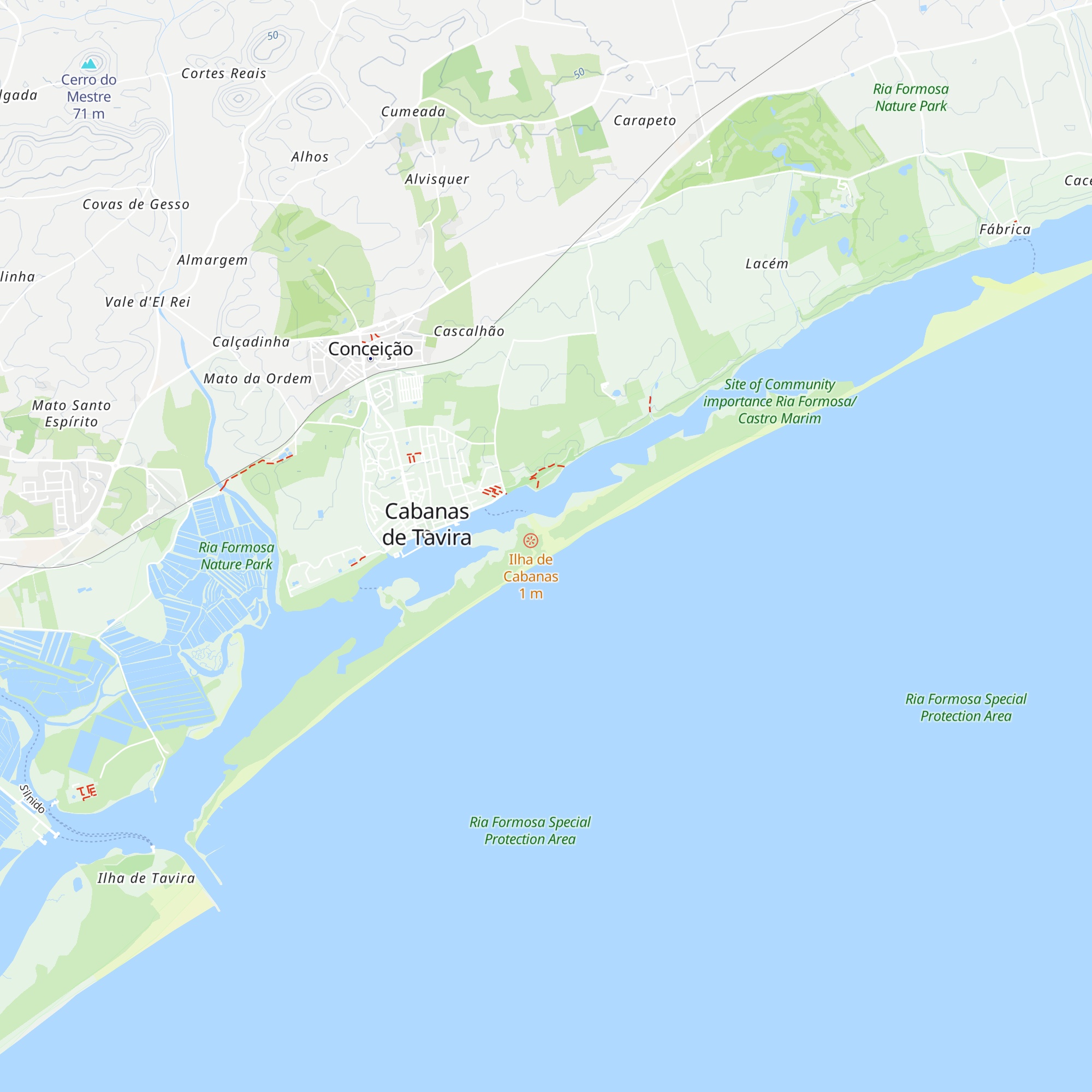 Cabanas Beach map