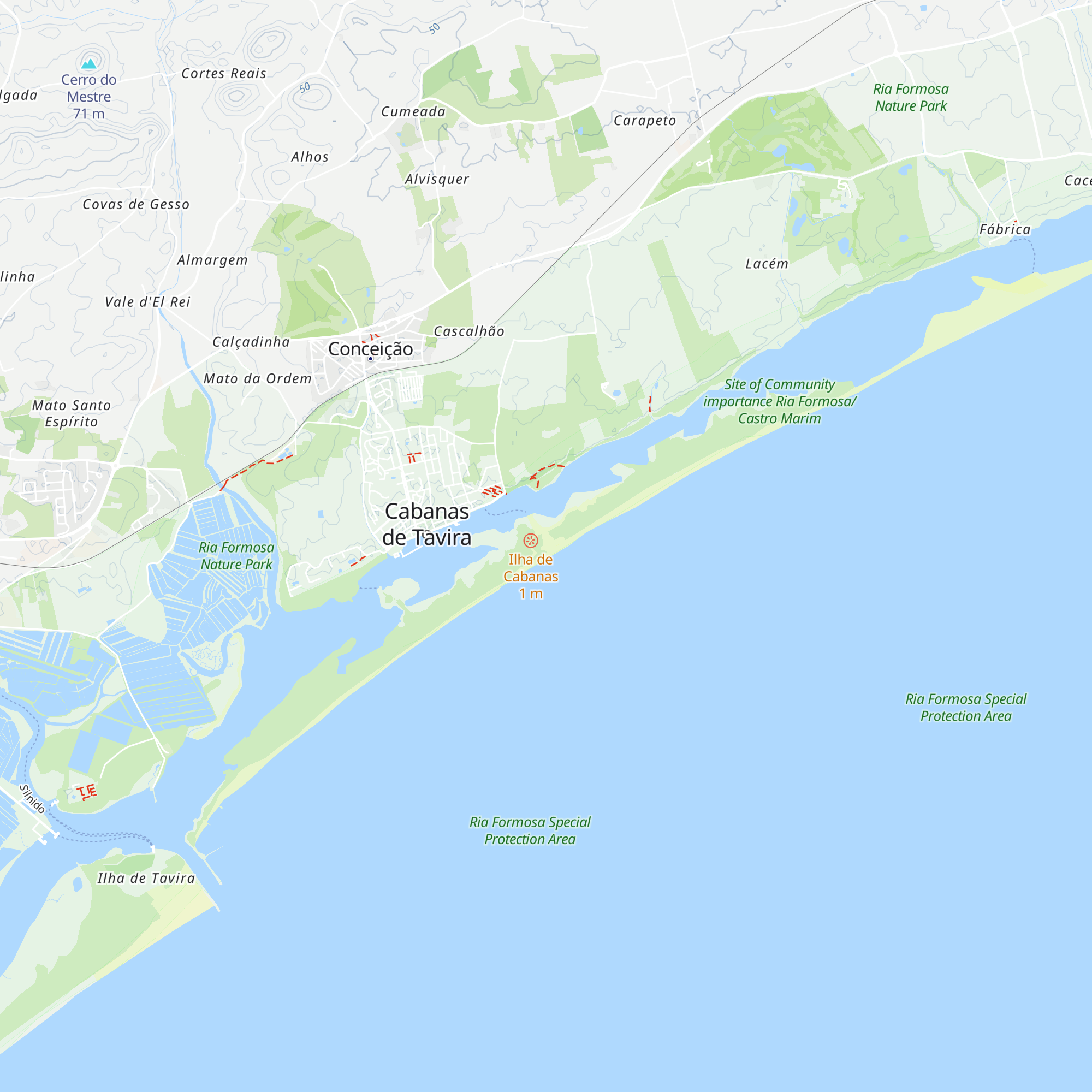 Cabanas Beach map