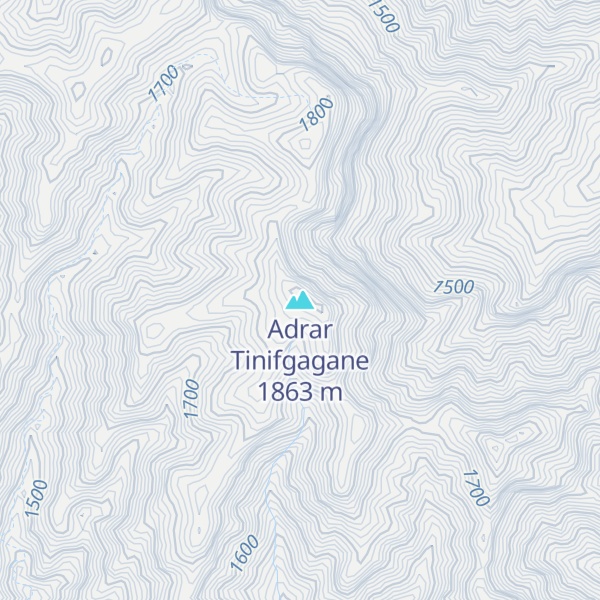 Map of Adrar Tinifgagane