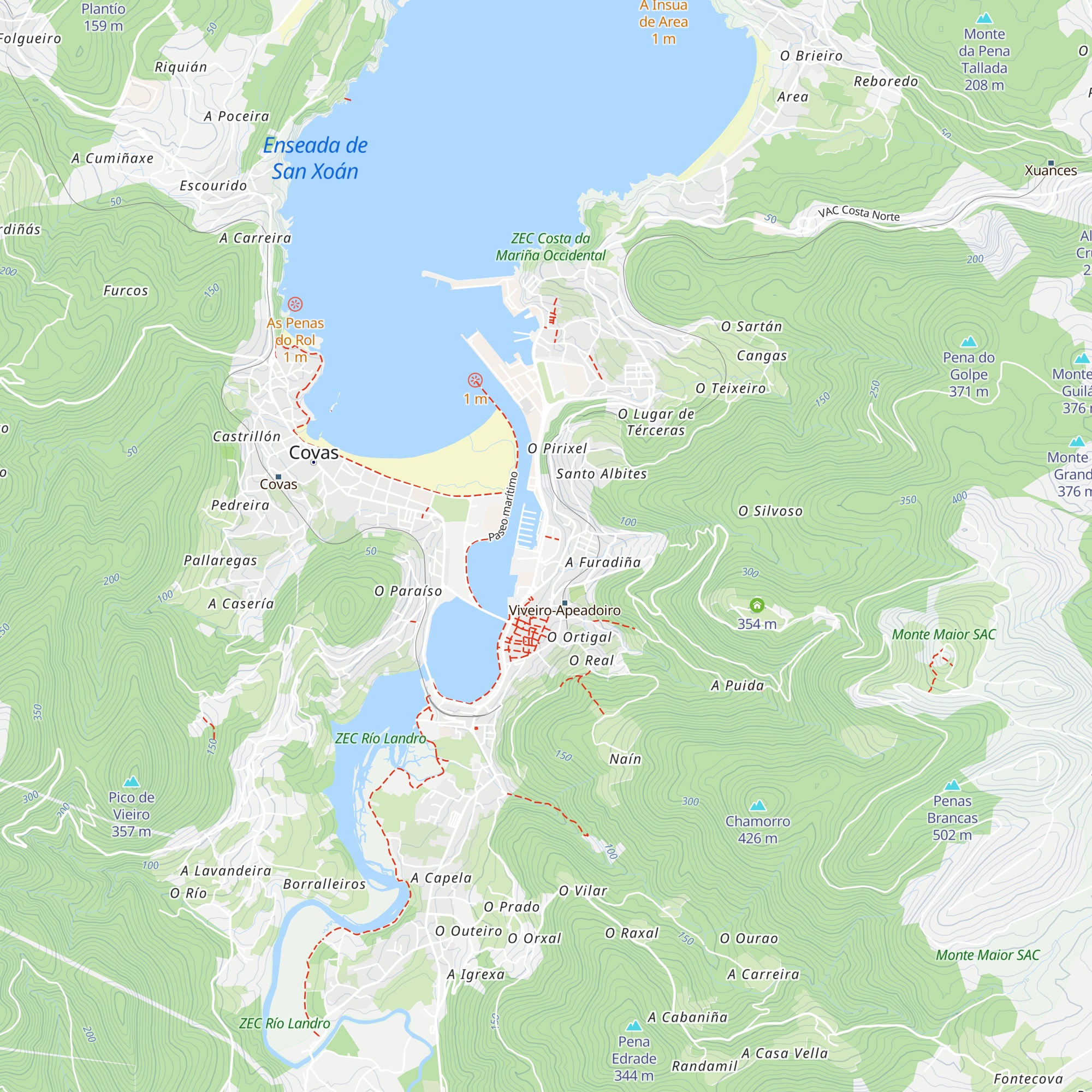 Centro Comarcal da Mariña Occidental map