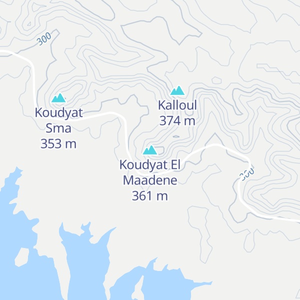 Map of Koudyat El Maadene