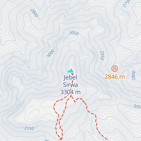 Map of Jebel Sirwa