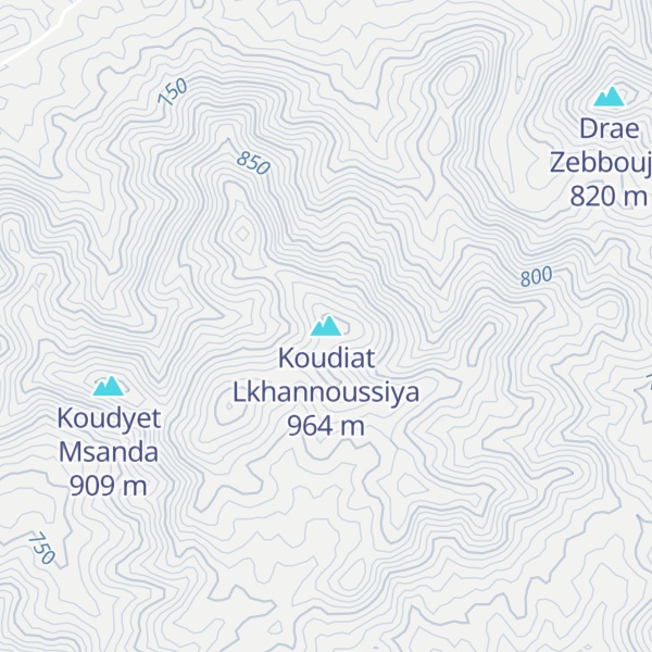 Map of Koudiat Lkhannoussiya