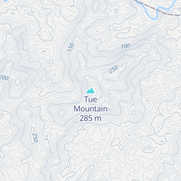 Map of Tue Mountain
