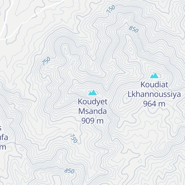 Map of Koudyet Msanda