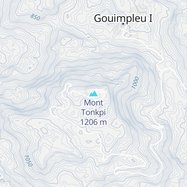 Map of Mont Tonkpi