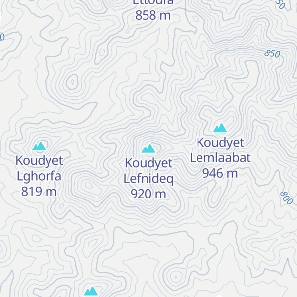 Map of Koudyet Lefnideq