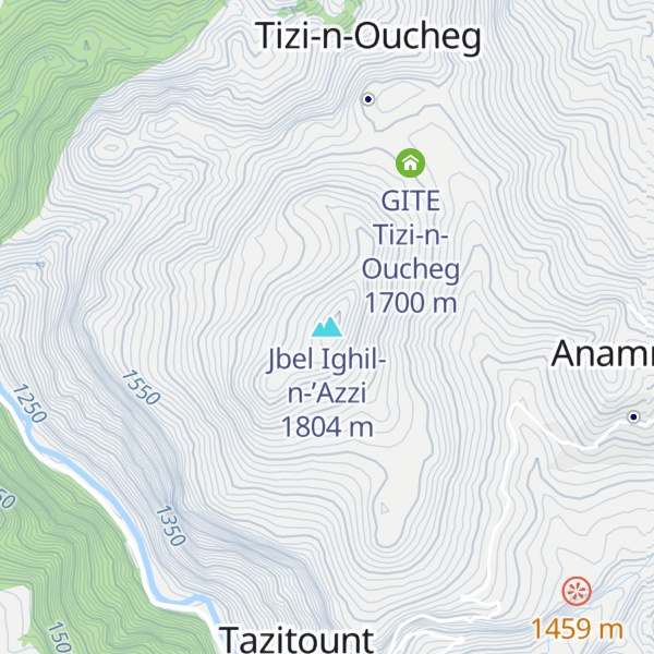 Map of Jbel Ighil-n-’Azzi