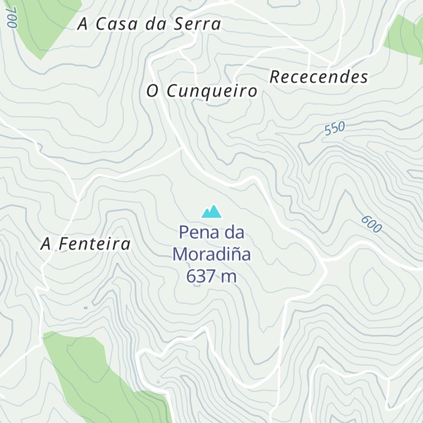Map of Pena da Moradiña