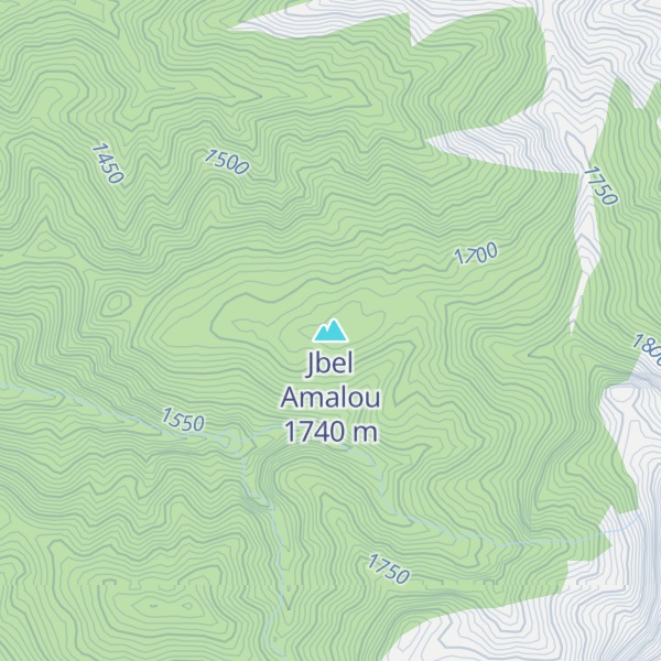 Map of Jbel Amalou