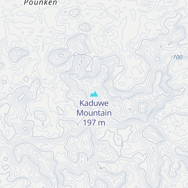 Map of Kaduwe Mountain