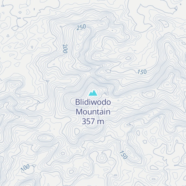 Map of Blidiwodo Mountain