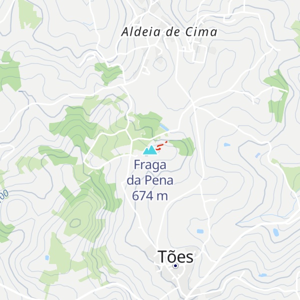Map of Fraga da Pena