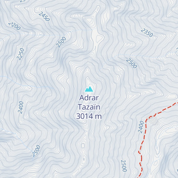 Map of Adrar Tazaïn