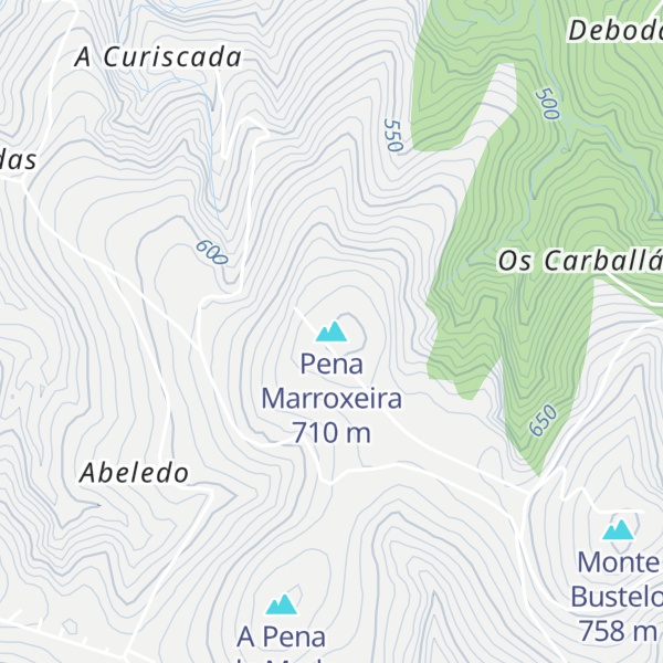 Map of Pena Marroxeira