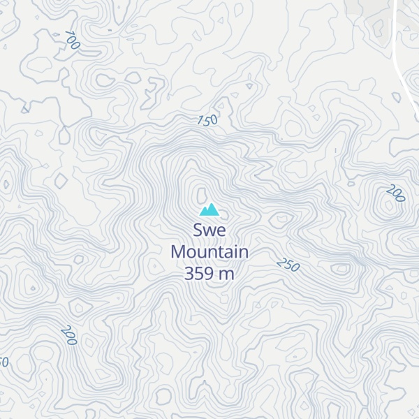 Map of Swe Mountain