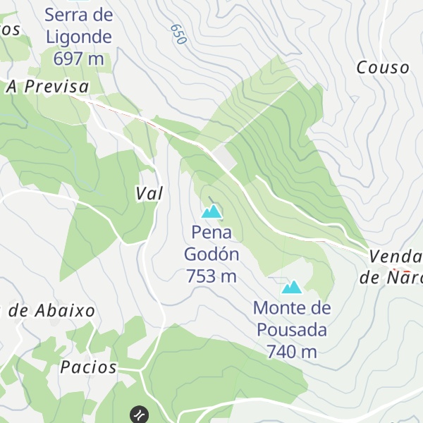 Map of Pena Godón
