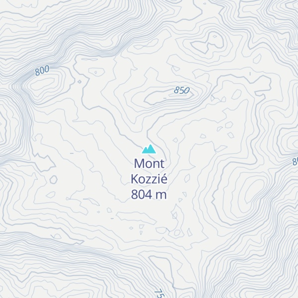 Map of Mont Kozzié