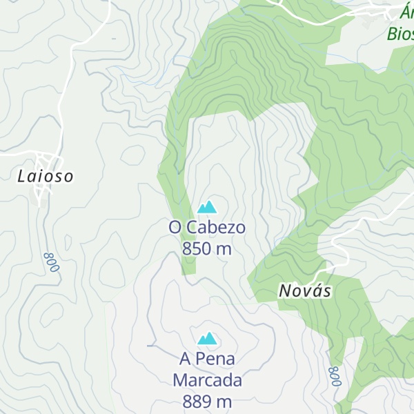 Map of O Cabezo