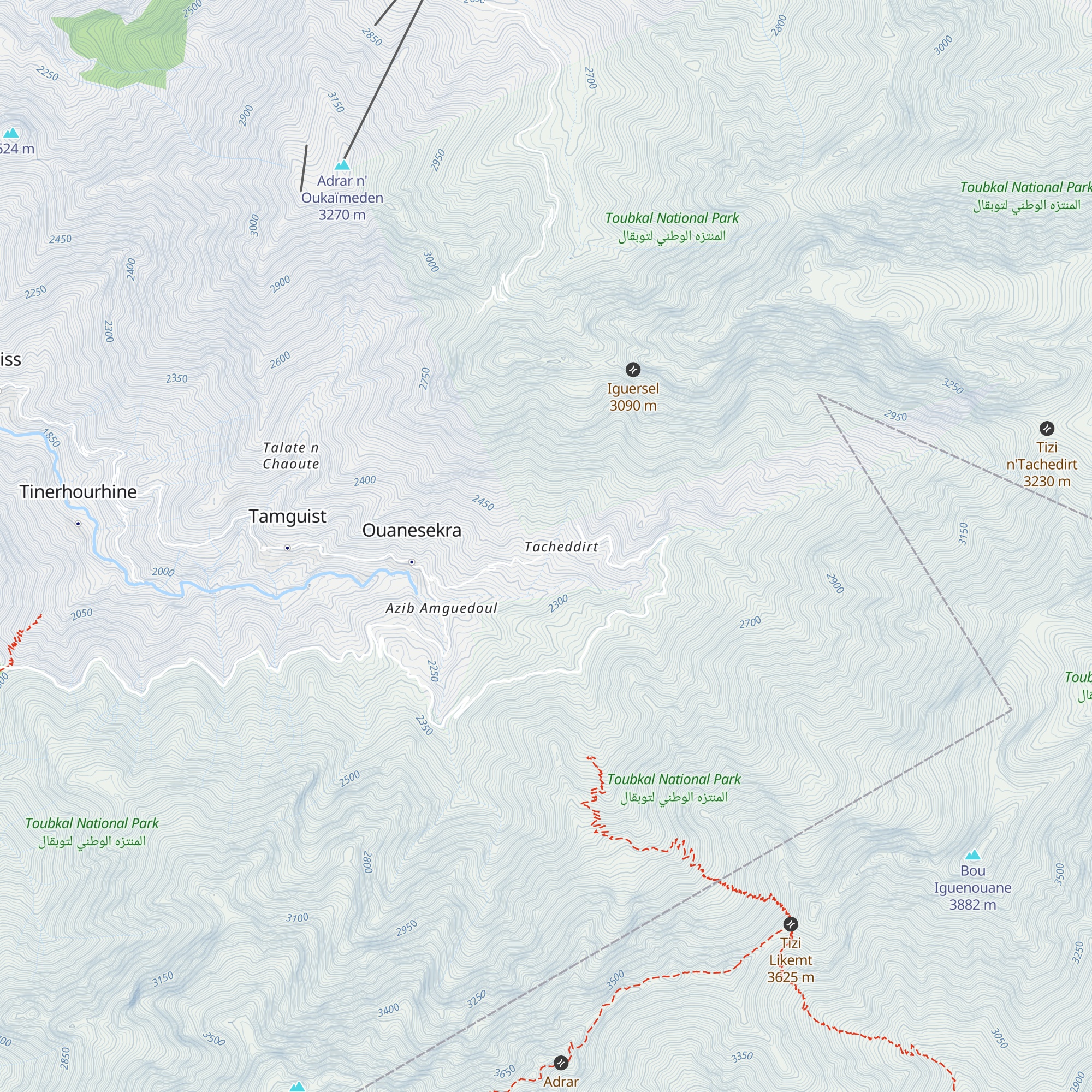 Ruins de Refuge de Tacheddirt map