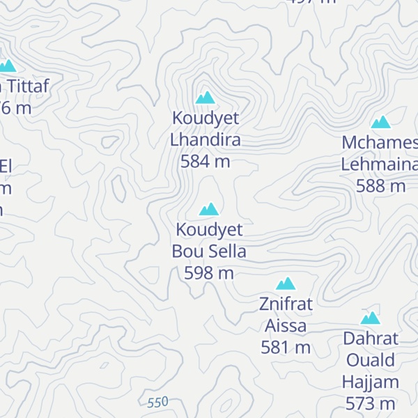 Map of Koudyet Bou Sella