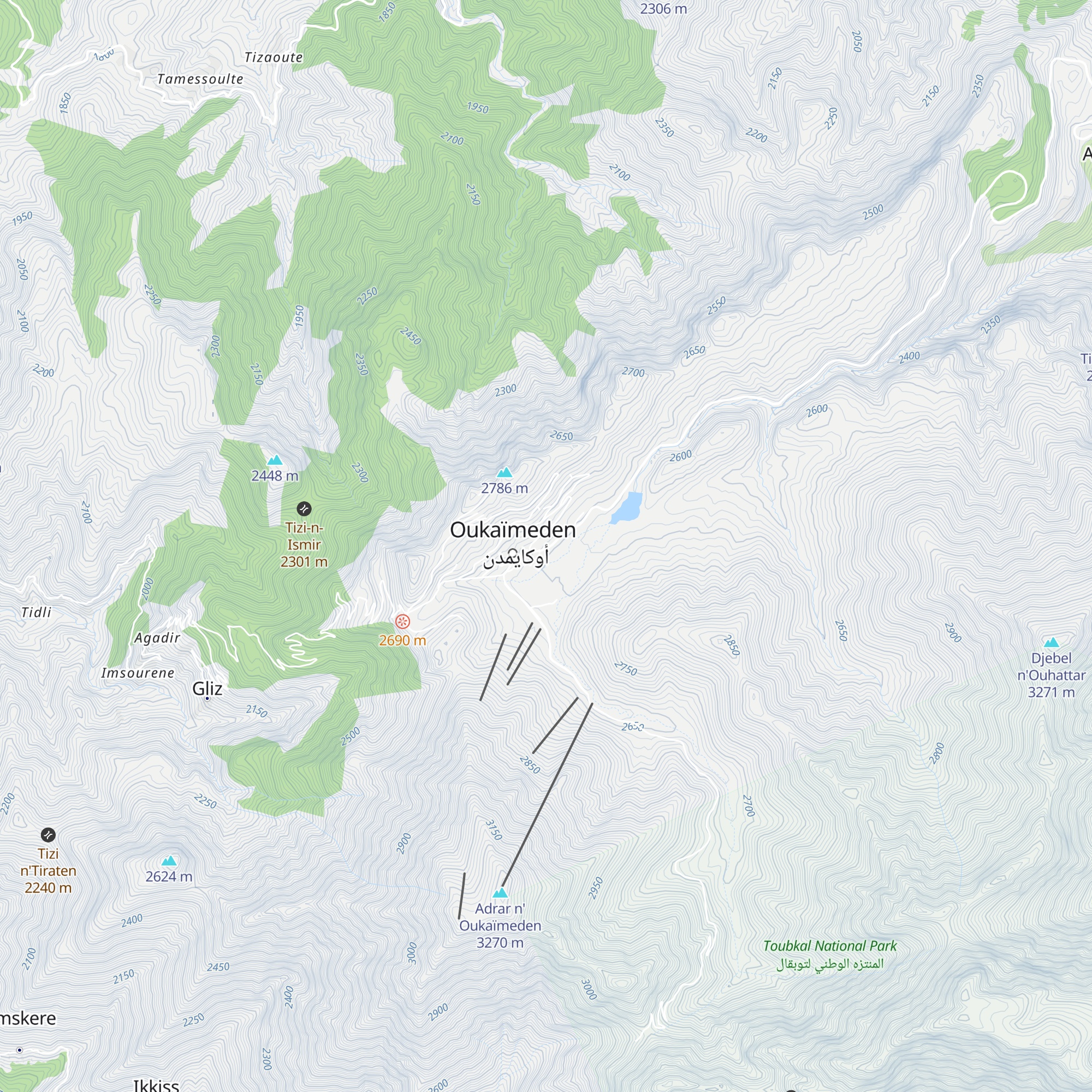 Chalet du CAF map