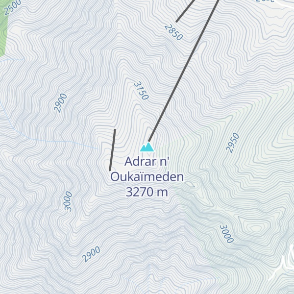 Map of Adrar n' Oukaïmeden