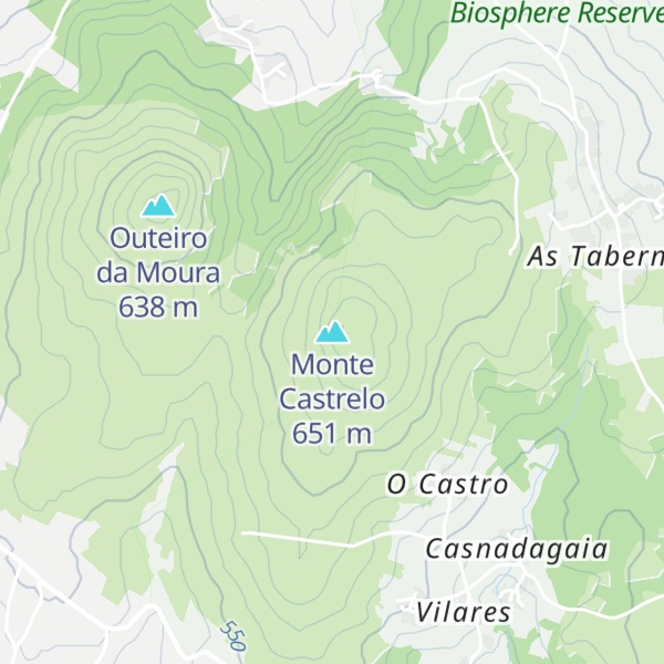 Map of Monte Castrelo