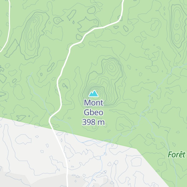 Map of Mont Gbeo