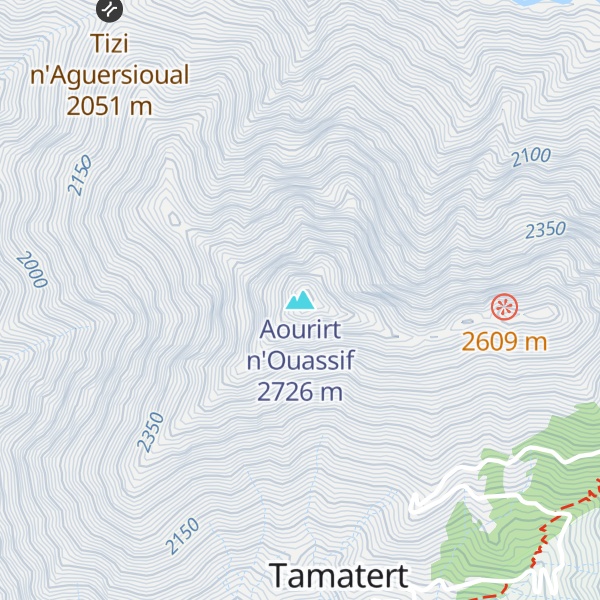Map of Aourirt n'Ouassif