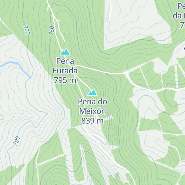 Map of Pena do Meixón