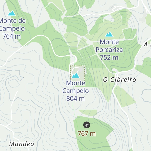 Map of Monte Campelo