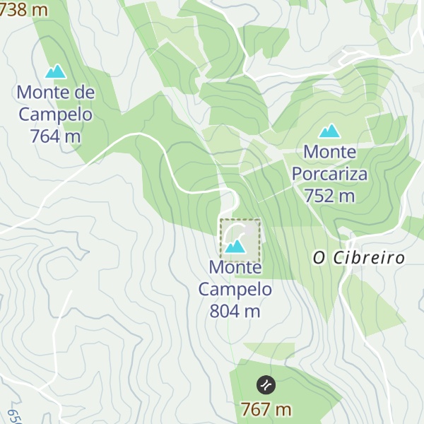 Map of Pena da Corda