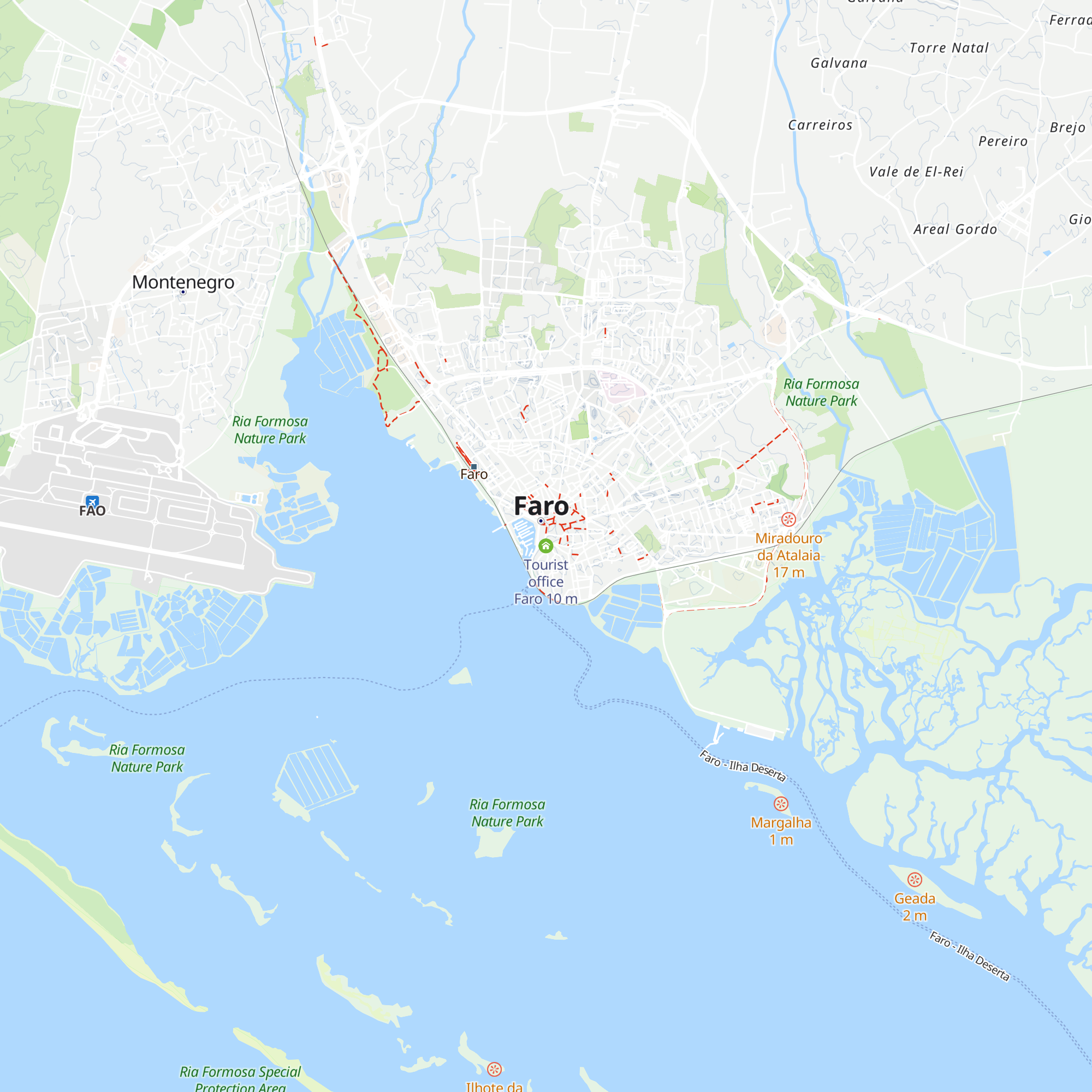 Tourist office Faro map