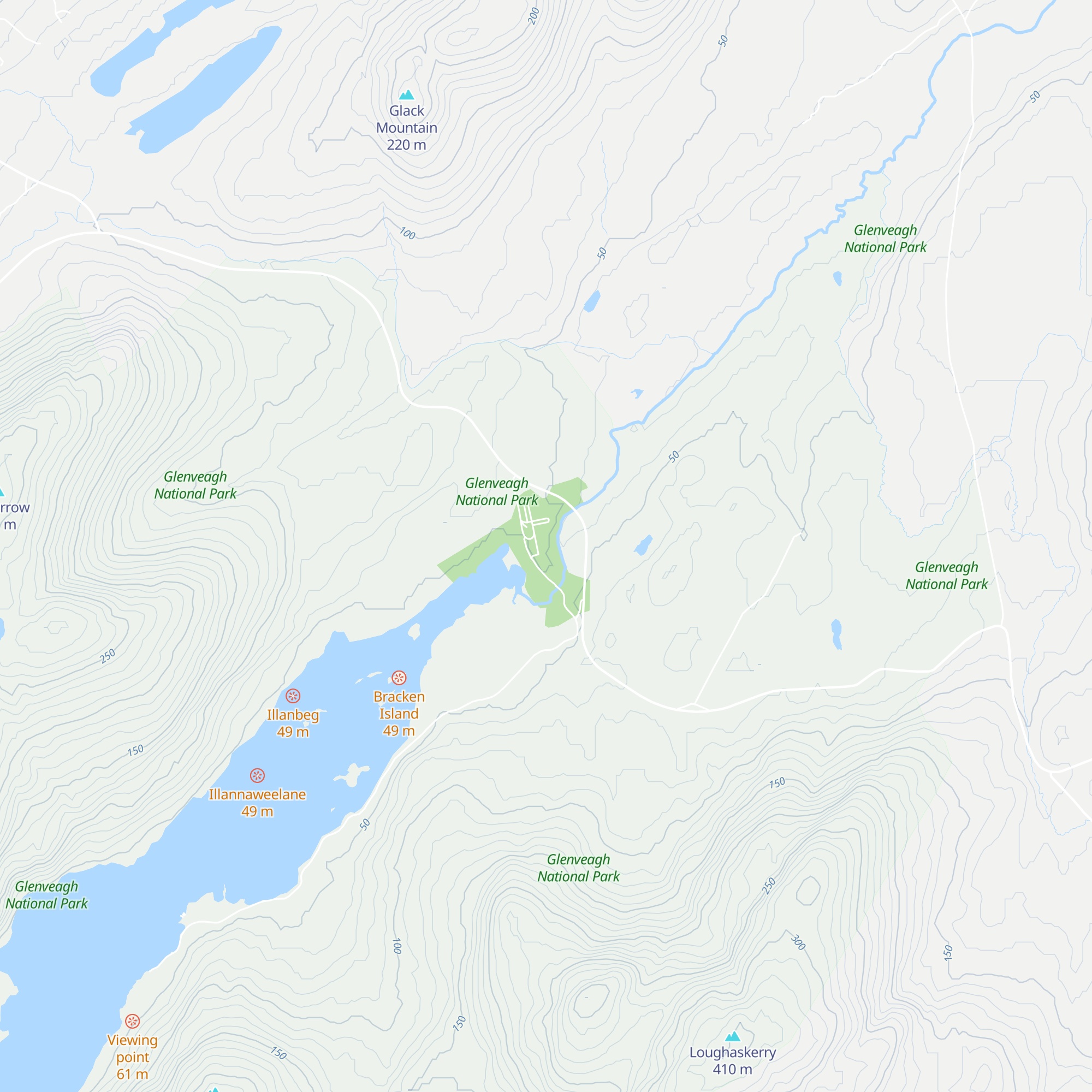 Glenveagh National Park Visitor Centre map