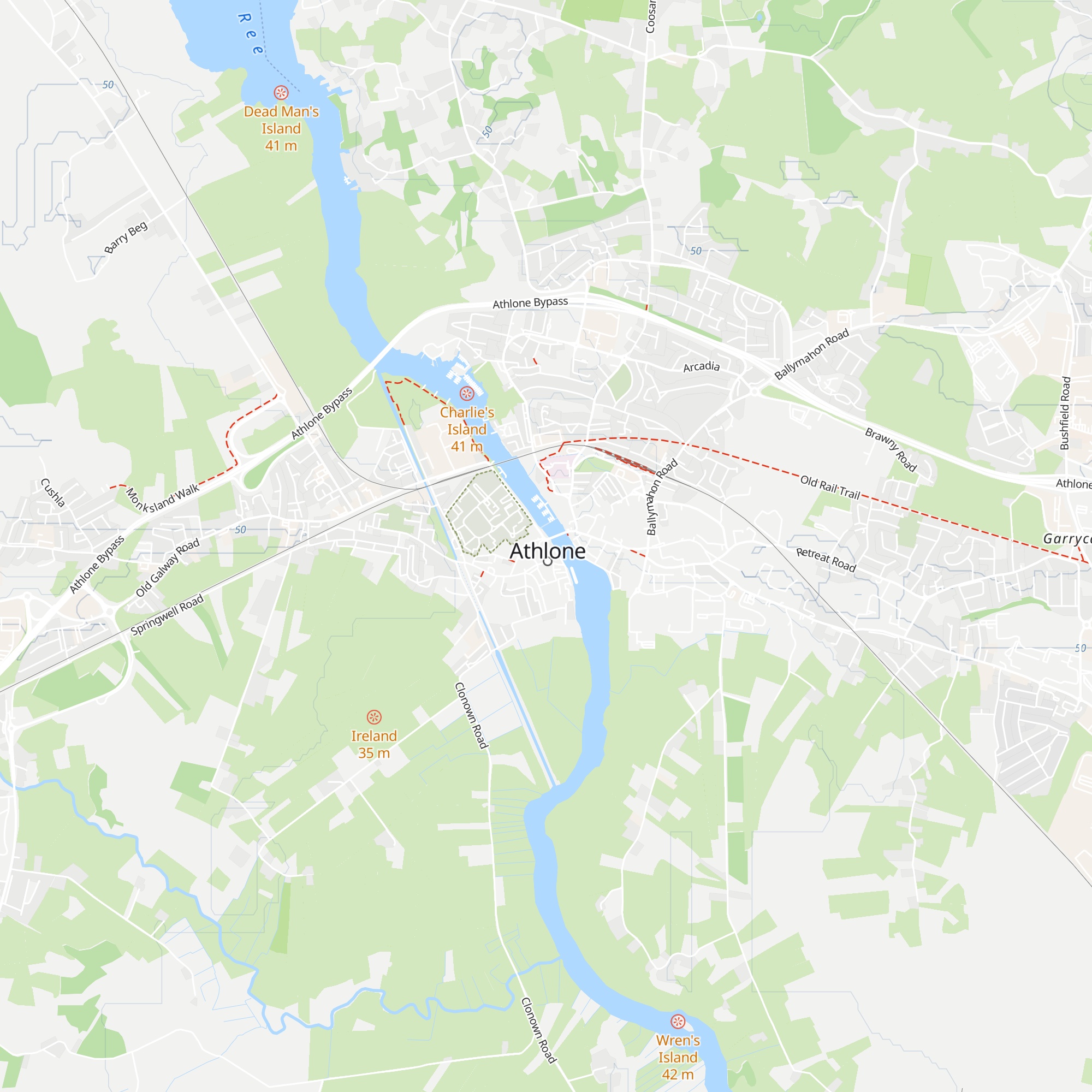 Athlone Castle map
