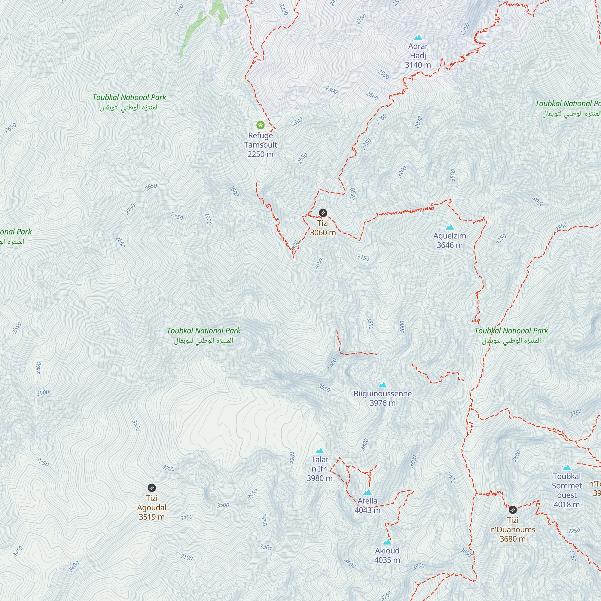 Refuge Tazaghart map