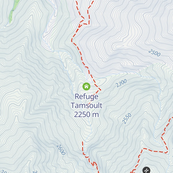 Map of Refuge Tamsoult