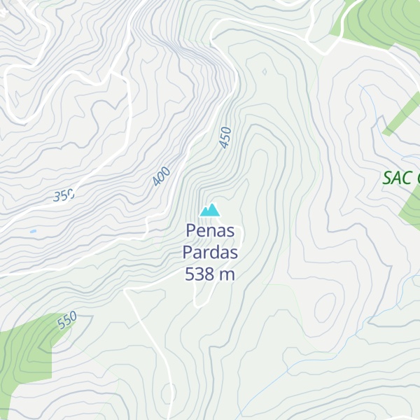 Map of Penas Pardas