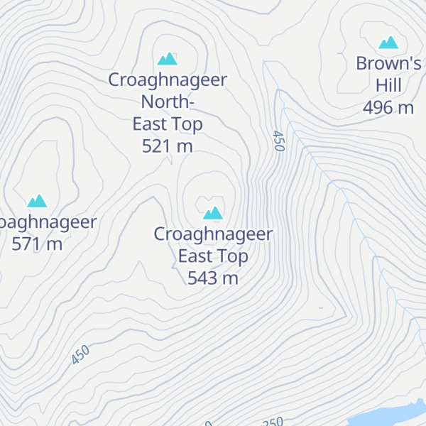 Map of Croaghnageer East Top
