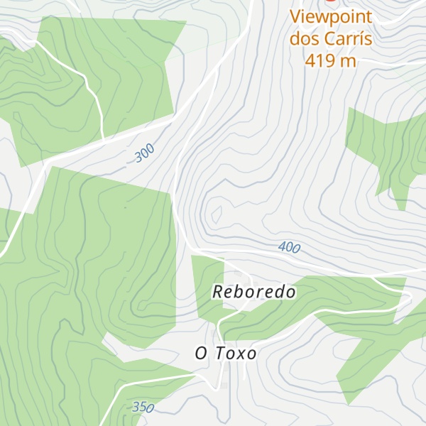 Map of Pico Reboredo