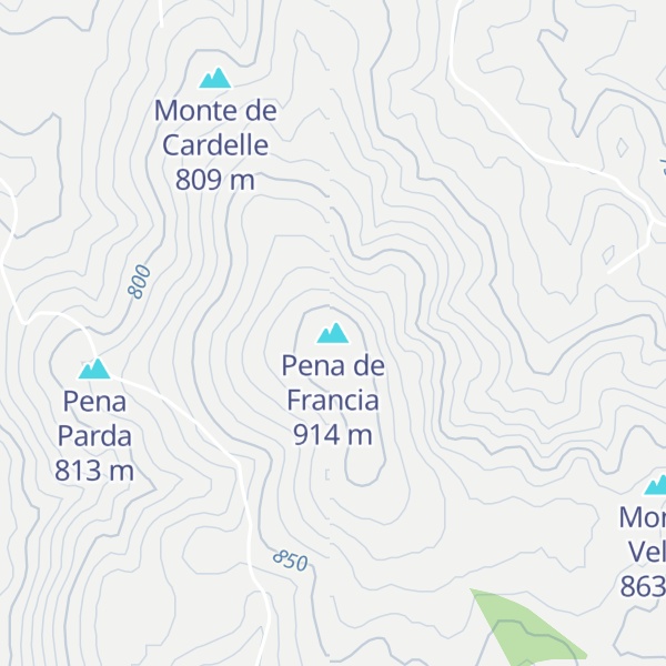 Map of Pena de Francia