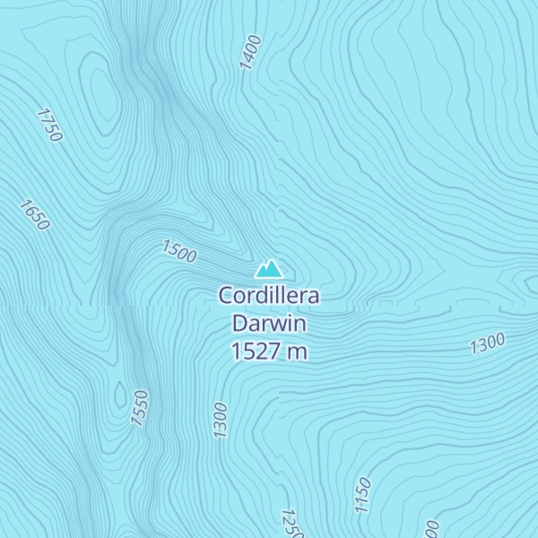 Map of Cordillera Darwin