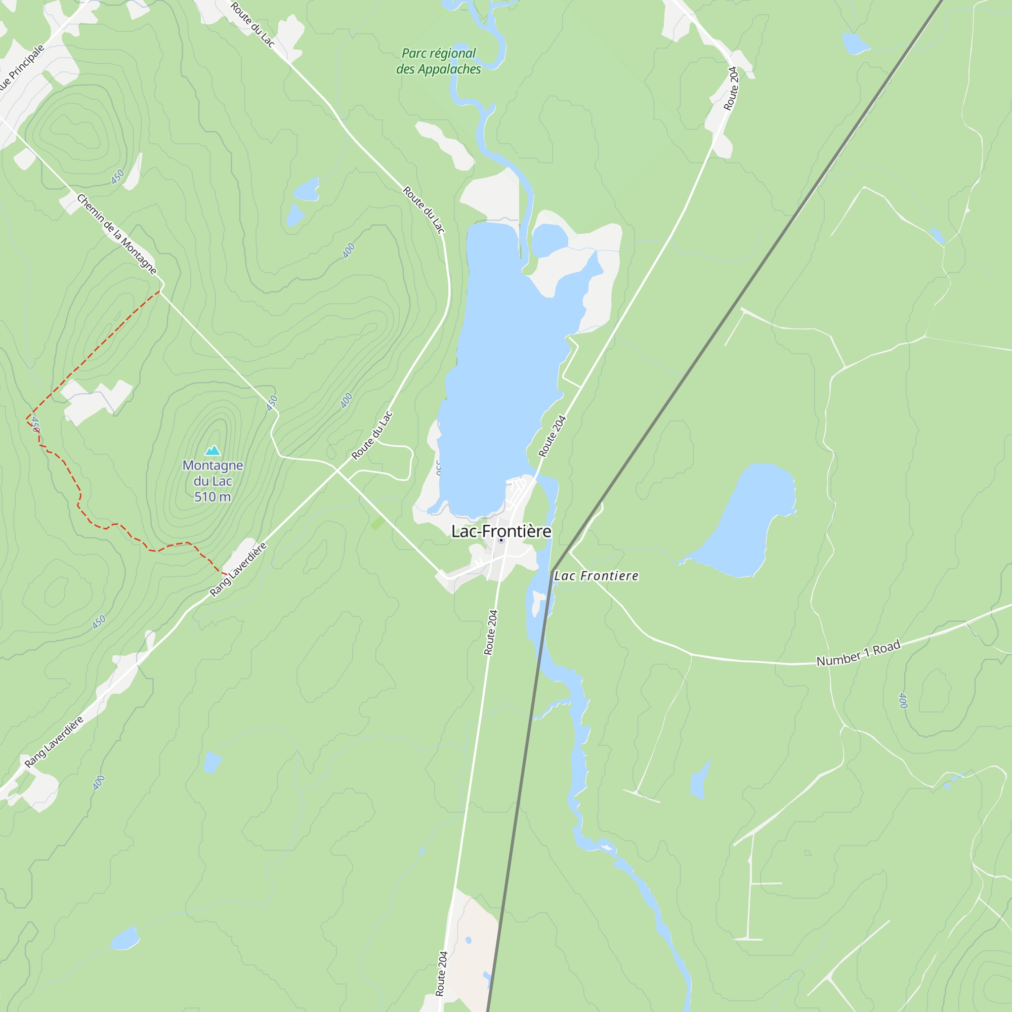 Refuge du Lac Frontière map