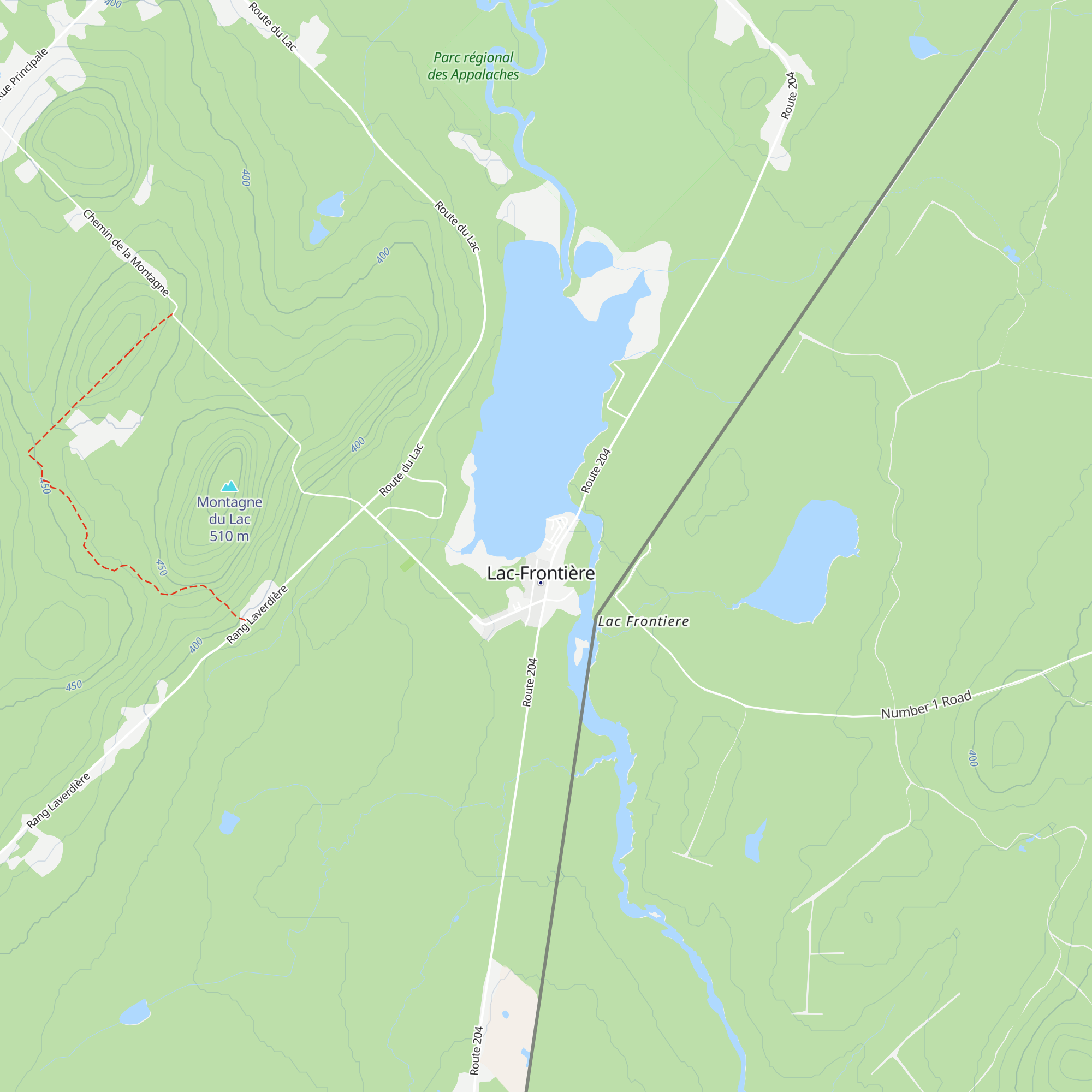 Refuge du Lac Frontière map