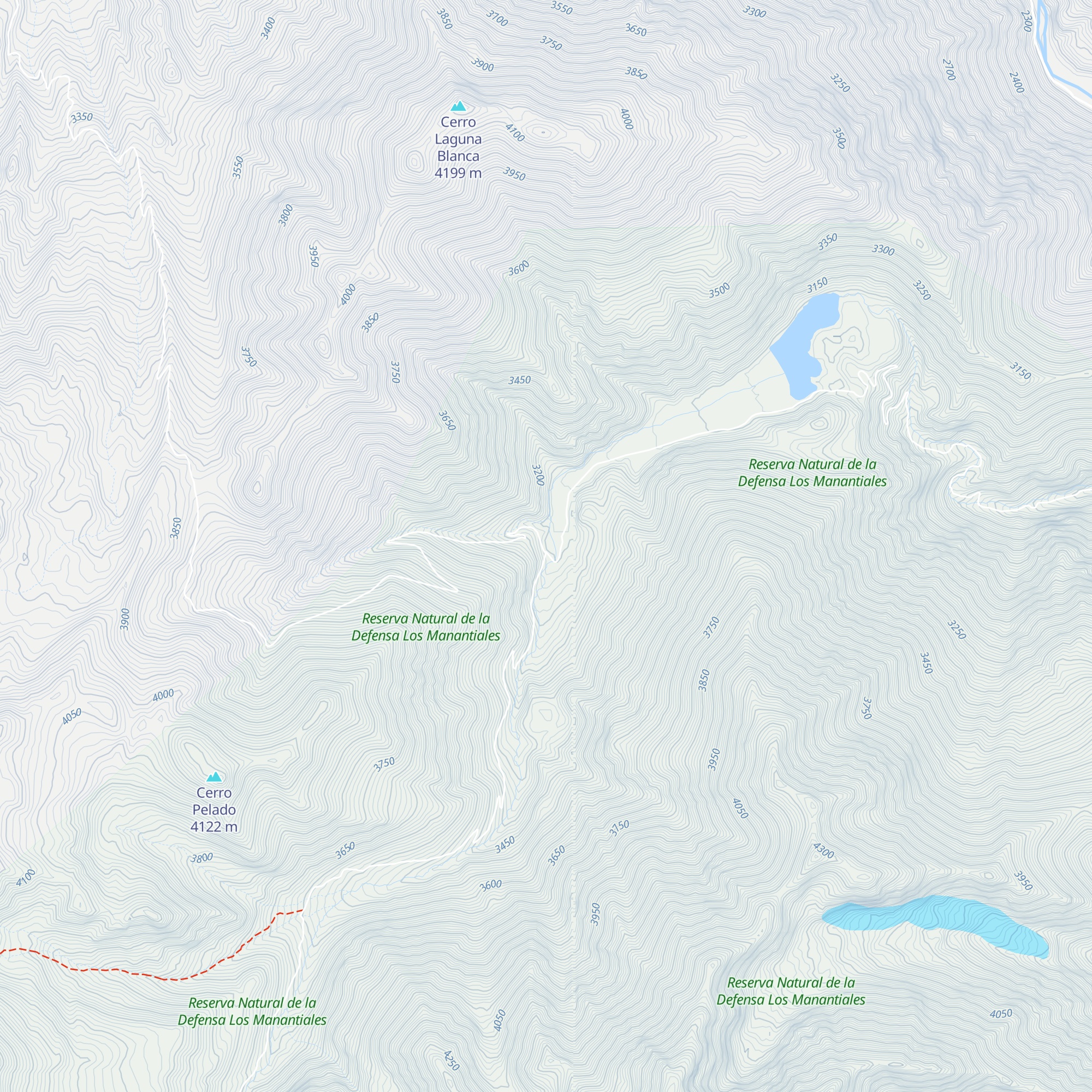 Refugio Laguna Blanca map