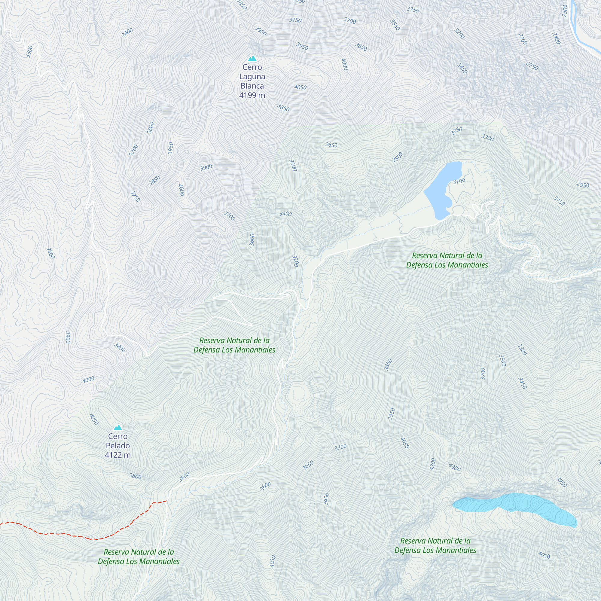 Refugio Laguna Blanca map