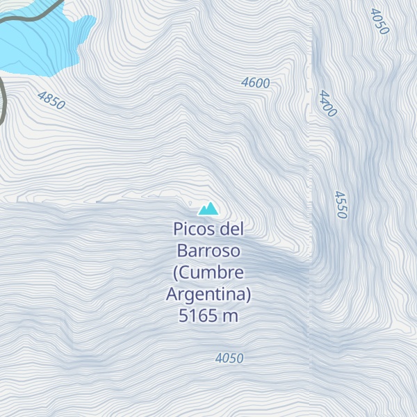 Map of Picos del Barroso (Cumbre Argentina)