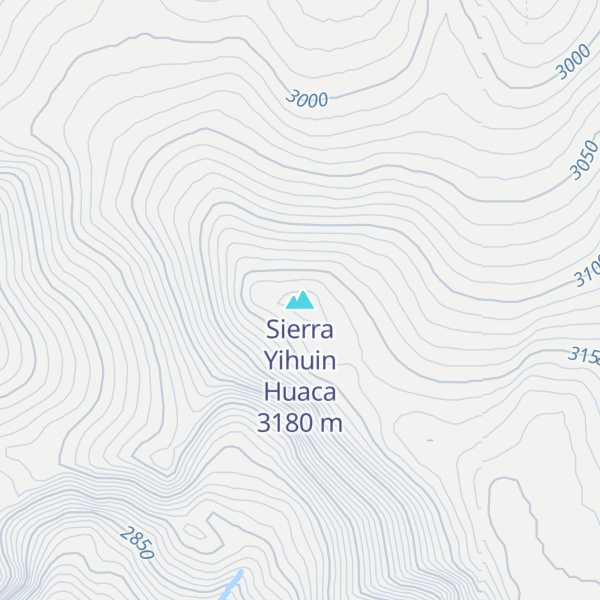 Map of Sierra Yihuin Huaca
