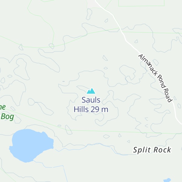Map of Sauls Hills